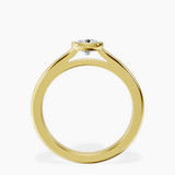 18kt Yellow Gold Calliope Bezel Floating Solitaire Lab Diamond Ring side right image one