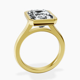 10kt Yellow Gold Calliope Bezel Floating Solitaire Lab Diamond Ring side right image one