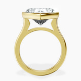 18kt Yellow Gold Calliope Bezel Floating Solitaire Lab Diamond Ring side right image one