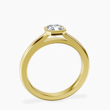 14kt Yellow Gold Calliope Bezel Floating Solitaire Lab Diamond Ring side right image one