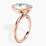 14kt Rose Gold Eugenia Classic Bezel Solitaire Lab Diamond Ring standing product image one
