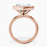 14kt Rose Gold Eugenia Classic Bezel Solitaire Lab Diamond Ring side right image one