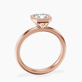 14kt Rose Gold Eugenia Classic Bezel Solitaire Lab Diamond Ring side right image one