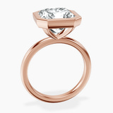 14kt Rose Gold Eugenia Classic Bezel Solitaire Lab Diamond Ring side right image one