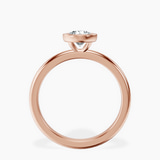 10kt Rose Gold Eugenia Classic Bezel Solitaire Lab Diamond Ring side right image one