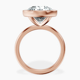 10kt Rose Gold Eugenia Classic Bezel Solitaire Lab Diamond Ring side right image one