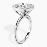 18kt White Gold Eugenia Classic Bezel Solitaire Lab Diamond Ring standing product image one