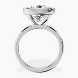 18kt White Gold Eugenia Classic Bezel Solitaire Lab Diamond Ring side right image one