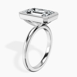 Platinum Eugenia Classic Bezel Solitaire Lab Diamond Ring standing product image one
