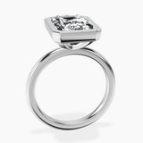 Platinum Eugenia Classic Bezel Solitaire Lab Diamond Ring side right image one