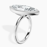 Platinum Eugenia Classic Bezel Solitaire Lab Diamond Ring standing product image one