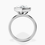 Platinum Eugenia Classic Bezel Solitaire Lab Diamond Ring side right image one
