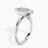 Platinum Eugenia Classic Bezel Solitaire Lab Diamond Ring standing product image one