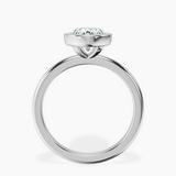 Platinum Eugenia Classic Bezel Solitaire Lab Diamond Ring side right image one