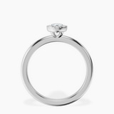Platinum Eugenia Classic Bezel Solitaire Lab Diamond Ring side right image one