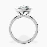 Platinum Eugenia Classic Bezel Solitaire Lab Diamond Ring side right image one