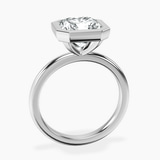 Platinum Eugenia Classic Bezel Solitaire Lab Diamond Ring side right image one