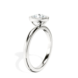 14kt White Gold Eugenia Classic Bezel Solitaire Lab Diamond Ring standing product image one