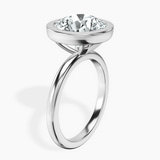 14kt White Gold Eugenia Classic Bezel Solitaire Lab Diamond Ring standing product image one