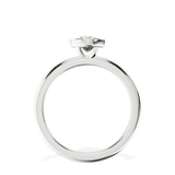 10kt White Gold Eugenia Classic Bezel Solitaire Lab Diamond Ring side right image one