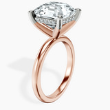 18kt Rose Gold Mildred Hidden Halo Solitaire Lab Diamond Ring standing product image one
