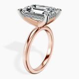 14kt Rose Gold Mildred Hidden Halo Solitaire Lab Diamond Ring standing product image one