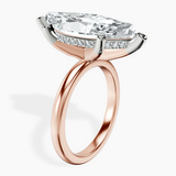 14kt Rose Gold Mildred Hidden Halo Solitaire Lab Diamond Ring standing product image one