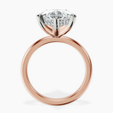 14kt Rose Gold Mildred Hidden Halo Solitaire Lab Diamond Ring side right image one