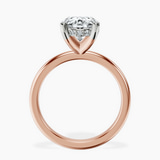 10kt Rose Gold Mildred Hidden Halo Solitaire Lab Diamond Ring side right image one