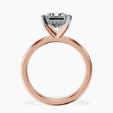 14ct Rose Gold Mildred Hidden Halo Solitaire Lab Diamond Ring side right image one