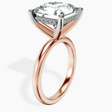 14kt Rose Gold Mildred Hidden Halo Solitaire Lab Diamond Ring standing product image one