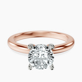 14kt Rose Gold Mildred Hidden Halo Solitaire Lab Diamond Ring front image
