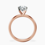 14kt Rose Gold Mildred Hidden Halo Solitaire Lab Diamond Ring side right image one
