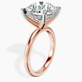 14kt Rose Gold Mildred Hidden Halo Solitaire Lab Diamond Ring standing product image one