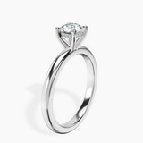 10kt White Gold Mildred Hidden Halo Solitaire Lab Diamond Ring standing product image one