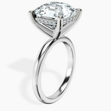 Platinum Mildred Hidden Halo Solitaire Lab Diamond Ring standing product image one