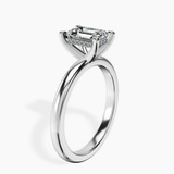 Platinum Mildred Hidden Halo Solitaire Lab Diamond Ring standing product image one