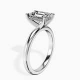 Platinum Mildred Hidden Halo Solitaire Lab Diamond Ring standing product image one