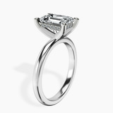 Platinum Mildred Hidden Halo Solitaire Lab Diamond Ring standing product image one