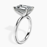 Platinum Mildred Hidden Halo Solitaire Lab Diamond Ring standing product image one