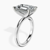 Platinum Mildred Hidden Halo Solitaire Lab Diamond Ring standing product image one