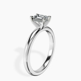 Platinum Mildred Hidden Halo Solitaire Lab Diamond Ring standing product image one
