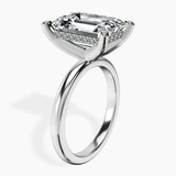 Platinum Mildred Hidden Halo Solitaire Lab Diamond Ring standing product image one