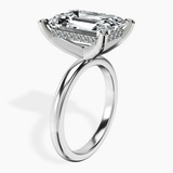 Platinum Mildred Hidden Halo Solitaire Lab Diamond Ring standing product image one