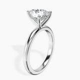 14ct White Gold Mildred Hidden Halo Solitaire Lab Diamond Ring standing product image one