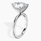 14kt White Gold Mildred Hidden Halo Solitaire Lab Diamond Ring standing product image one
