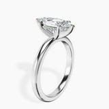 Platinum Mildred Hidden Halo Solitaire Lab Diamond Ring standing product image one