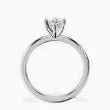 Platinum Mildred Hidden Halo Solitaire Lab Diamond Ring side right image one