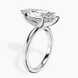 Platinum Mildred Hidden Halo Solitaire Lab Diamond Ring standing product image one
