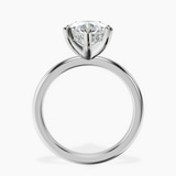Platinum Mildred Hidden Halo Solitaire Lab Diamond Ring side right image one
